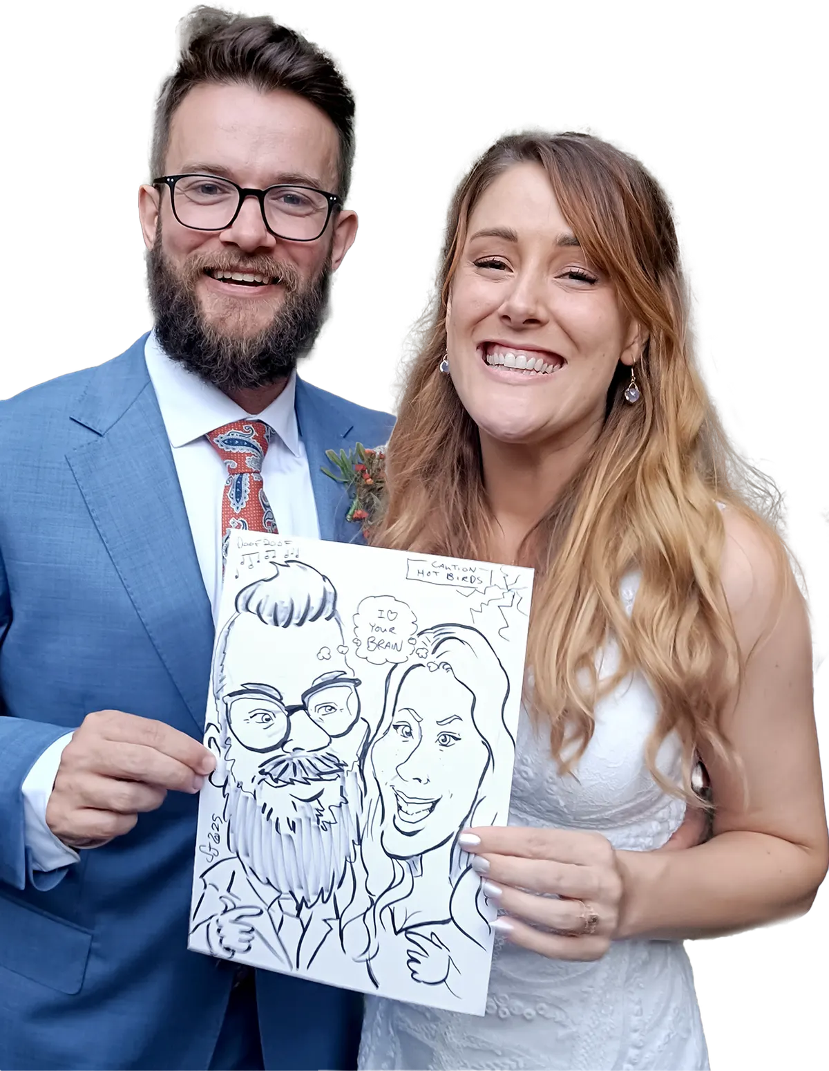 Caricature artwork: Wedding Example001