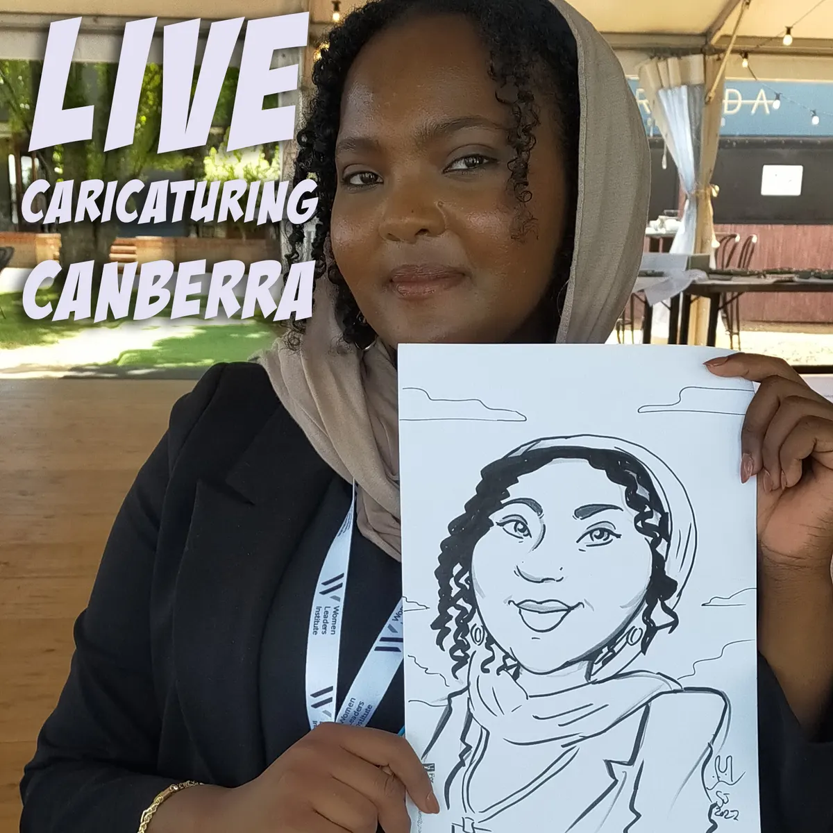 Caricature artwork: Canberra live Caricaturing