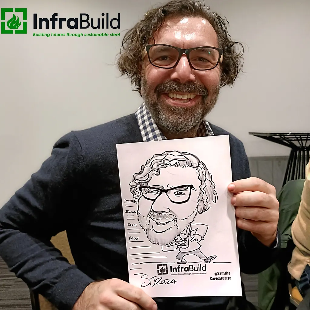 Caricature artwork: Infra Build02