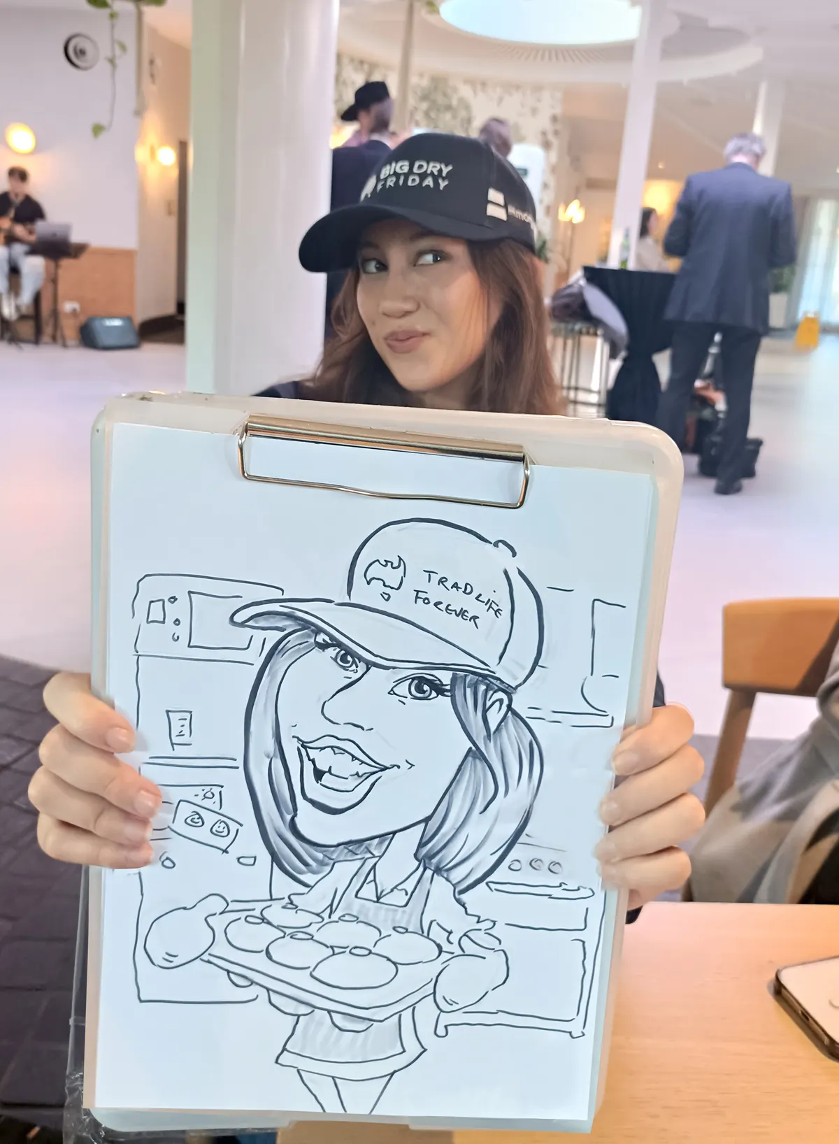 Caricature artwork: Example Naomi Morgans