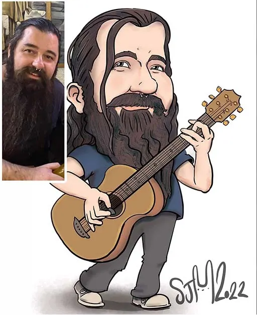 Caricature artwork: Reference Example Digital Colour